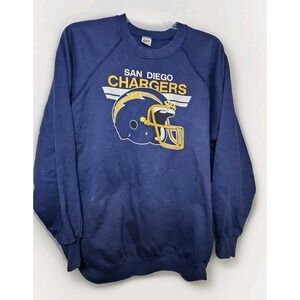 Vintage San Diego Chargers Sweatshirt Size XXL Blue NFL Football Crewneck 90s